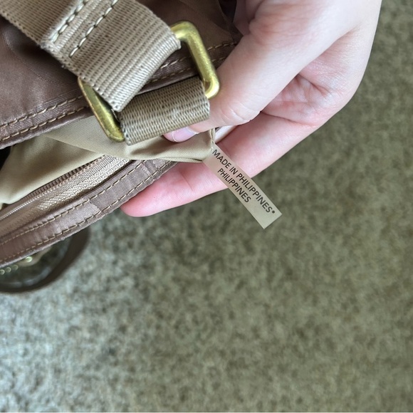 Coach Signature Getaway Nylon File Crossbody Shoulder Bag Brown Travel Pocket - Picture 11 of 11